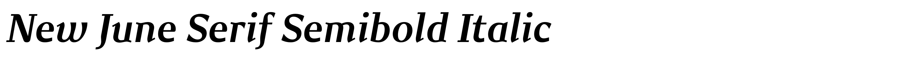 New June Serif Semibold Italic